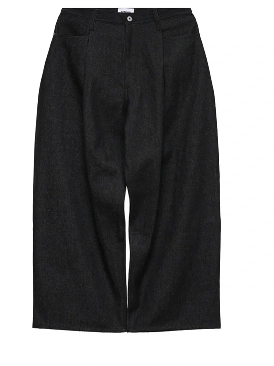 Black Wide-Leg Baggy Jeans - Picture 3 of 5